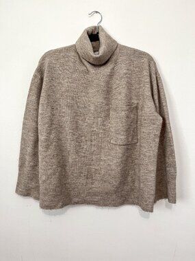 Oak + Fort Turtleneck Sweater Beige